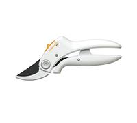 Fiskars Tijera de podar Bypass P57, Para ramas frescas hasta Ø 2 cm, Blanco/Naranja, FiberComp/Acero, 1026916
