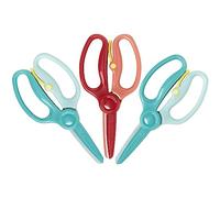 Fiskars Tijeras de entrenamiento para preescolares a partir de 3 años (paquete de 3), tijeras de seguridad para niños pequeños con palanca de entrenamiento, fáciles de usar, suministros de arte para