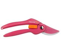 Fiskars Tijeras de podar, Cuchilla bypass, Longitud: 20 cm | Diámetro de corte: 2,2 cm, rosa/naranja, rubí, 1003657