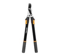 Fiskars Tijeras de podar telescópicas para Madera Fresca, Recubrimiento Antiadherente, Acero de precisión endurecido, Longitud del Mango: 63 a 83 cm, Negro/Naranja, L13, 1027528
