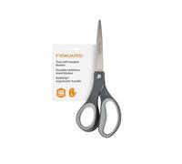 Fiskars Tijeras de titanio para zurdos de 8 pulgadas, mango de agarre suave para mayor comodidad, cuchillas de acero inoxidable duraderas para uso doméstico y de oficina