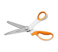 Fiskars Tijeras dentadas 24,2 cm SoftGrip para diestros Acero inoxidable/Blanco-Naranja 1070024