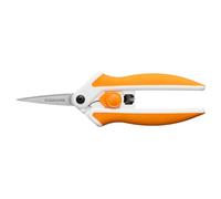 Fiskars Tijeras para tejidos Softgrip, 15 cm, micropunta, Easy Action, Blanco/Gris