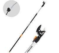 Fiskars UP86 - Cortarramas telescópico profesional - Pértiga 240/400 cm + serrucho 45 cm - Ø 32 m
