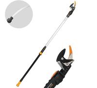 Fiskars UPX86 - Cortarramas de poda telescópico profesional - pértiga 240/400 cm + serrucho - Ø 32 mm