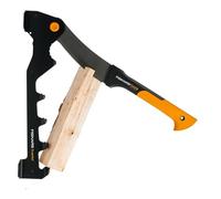 FISKARS X-Series Set | Para Cortar Troncos con Soporte de Pared y Machete WoodXpert XA3, para Cortar leña y Ramas, 1079159