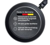 Fissler Ceratal Classic Orbit Black Sartén de aluminio, con revestimiento cerámico, diámetro de 28 cm, sartén cerámica antiadherente, inducción