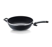 Fissler Ceratal Wok Orbit Black Sartén de aluminio de 6 l y 32 cm de diámetro, sartén de cerámica con revestimiento antiadherente, de borde alto, libre de PFAS/PTFE, fabricada en Alemania, inducción