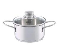 Fissler Häppchen Miniolla de 0,5 L y 12 cm de diámetro, acero inoxidable, olla para porciones pequeñas, con tapa de cristal, apta para inducción