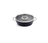 FISSLER Kochtopf mit Glasdeckel ADAMANT 28cm/4,3l Antihaft/Schwarz negro