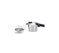 Fissler Olla a presión Vitaquick 4,5 L (22 cm) inox, 2 niveles, para inducción, con accesorio