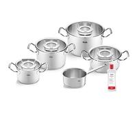Fissler Original-Profi Collection/Edelstahl-Kochtopfset, 5-teilig, inkl. Glas-Deckel + Gratis Edelstahlpflege - Induktion