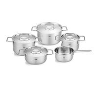 Fissler Original-Profi Collection Juego de Cacerolas de Acero Inoxidable, 5 Piezas, 3 Ollas y 1 Cacerola con Tapadera Metálica, 1 Cazo Sin Tapa, Inducción