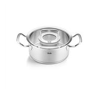 Fissler Original-Profi Collection Cacerola de 2,6 L y 20 cm de Diámetro, Acero Inoxidable, con Tapadera Metálica, Inducción