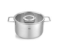 Fissler Olla Pure Collection 5,7 L 24 cm Acero inoxidable Tapa de vidrio Escala interior Inducción
