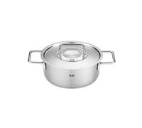 Fissler Pure Collection Rustidera de 3,9 L y 24 cm de Diámetro, Acero Inoxidable, con Tapadera Metálica, Escala de Medición Interior, Inducción