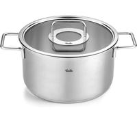 Fissler Olla Pure Collection 5,7 L 24 cm Acero inoxidable Tapa de vidrio Escala interior Inducción