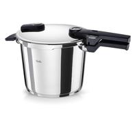 Fissler Vitaquick® Elemental - Olla a presión (6,0 L, 22 cm de diámetro), color verde salvia - Fabricado en Alemania, hasta un 70% más rápido, 2 niveles de cocción, base supertérmica, inducción