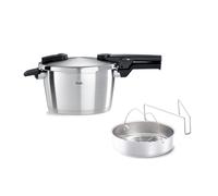 Fissler Olla a presión Vitaquick 4,5 L (22 cm) inox, 2 niveles, para inducción, con accesorio