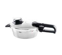 Fissler Vitavit Premium Olla a presión de 1,8 L y 18 cm de diámetro, acero inoxidable, 4 niveles de cocción, incluye accesorio de cocción al vapor, inducción