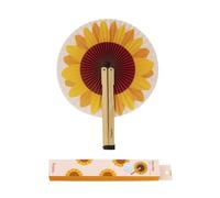 Fisura - Abanico plegable Abanico plegable papel. Abanico pai pai. Abanico boda para invitados. Regalo fiesta o ceremonias. (Girasol)