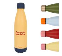 Fisura - Botella de agua térmica 500 ml sin BPA “Don’t forget”. Botella de agua térmica de acero inoxidable 500ml.12 horas de bebida Caliente y 24 horas de bebida fría. A prueba de fugas.