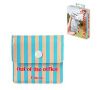 Fisura - Cenicero portátil de bolsillo “Out of the office”. Cenicero para coche, aire libre y de viaje. Bolsa para ceniza original. Reutilizable. 8 x 8 cm