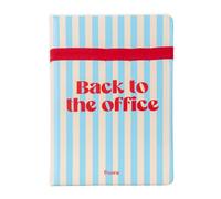 Fisura - Cuaderno A5 original “Back to the office”. Libreta A5 rígida con hojas con puntos. Con goma elástica para 2 bolígrafos. Notebook A5. 80 páginas. Papel de 80 gr.