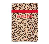 Fisura - Cuaderno A5 original “My wild week”. Libreta A5 rígida con hojas con puntos. Con goma elástica para 2 bolígrafos. Notebook A5. 80 páginas. Papel de 80 gr.