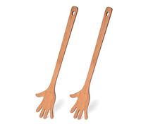 Fisura - Cuchara de madera original con forma. Set de 2 espátulas para cocinar. Cuchara de madera de haya. Accesorios de cocina resistentes al calor. (Mano)