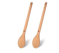 Fisura - Cuchara de madera original con forma. Set de 2 espátulas para cocinar. Cuchara de madera de haya. Accesorios de cocina resistentes al calor. (Micrófono)