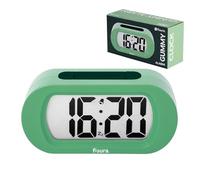 Fisura - Despertador Digital Verde. Reloj Despertador Digital con Pantalla LED. 12/24 Horas con retroiluminación. Reloj de Dormitorio con Pilas (3 Pilas AAA no Incluidas)