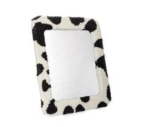 Fisura - Espejo de Mesa Original “Vaca”. Espejo para Maquillaje de 25 centímetros. Espejo Decorativo de Pared Estampado. Espejo pequeño para Mesa.