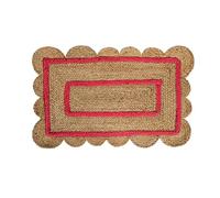 Fisura - Felpudo de Yute 70 x 45 cm. Alfombra Con Diseño Moderno Para Interior o Exterior. Original y Rosa