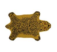 Fisura - Felpudo exterior de coco con base antideslizante de PVC. Felpudos de diferentes formas y colores. Medidas: 70 cm x 40 cm. Tigre, amarillo