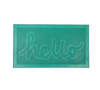 Fisura - Felpudo Goma Original “Hello”. Felpudo Exterior Verde. Felpudo Entrada casa con púas. Alfombrilla de Goma con Mensaje. Felpudo de 70 x 40