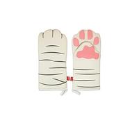 FISURA - Manoplas Horno Estampado de Gato. Guantes Horno Originales Blanco y Negro. Manopla de Horno Divertida de algodón.14 x 30. Algodón y poliéster