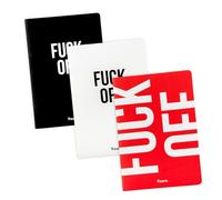 Fisura - Pack de cuadernos A5 original “F*ck off. Pack de libretas A5 con hojas con cuadrícula, rayas y puntos. Set de notebook A5. Cuadernos de 30 páginas. Papel de 80 gr.