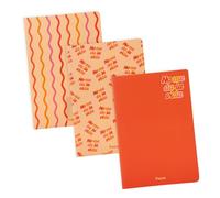 Fisura - Pack de cuadernos A5 original “No me da la vida”. Pack de libretas A5 con hojas con cuadrícula, rayas y puntos. Set de notebook A5. Cuadernos de 30 páginas. Papel de 80 gr.