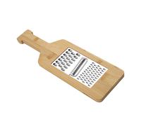 Fisura - Rallador de queso original. Rallador de verduras con forma de botella de vino. Rallador de cítricos. Rallador de acero inoxidable y madera. 9,5 x 30 cm