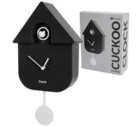 Fisura - Reloj de Cuco. Reloj Pared. Reloj Pared Original para Regalo. 3 Pilas AA no Incluidas. Medidas: 21,5 x 8 x 41,5 cm. Plástico ABS. (Negro)