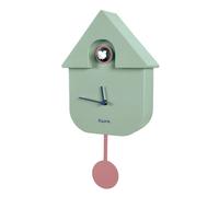 Fisura - Reloj de cuco. Reloj pared en diferentes colores. Reloj pared original para regalo. 3 Pilas AA no incluidas. Medidas : 21,5 x 8 x 41,5 cm. Material: Plástico ABS. Menta