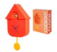 Fisura - Reloj de Cuco. Reloj Pared. Reloj Pared Original para Regalo. 3 Pilas AA no Incluidas. Medidas: 21,5 x 8 x 41,5 cm. Plástico ABS. (Rojo)