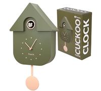 Fisura - Reloj de Cuco Verde Oliva y Beige. Reloj de Pared Original.