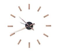 Fisura - Reloj de pared 3D DIY cobre y negro. Reloj de pared grande adhesivo. No tic-tac. Metal y ABS. Agujas de 9 x 31 y números de 8,5 centímetros.