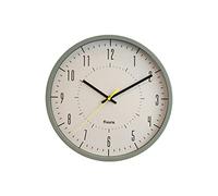 Fisura - Reloj de Pared Original Gris. Reloj de Cocina Moderno. Reloj de Pared Gris y Amarillo. 30 centímetros de diámetro. ABS y Cristal. 1 Pila AA