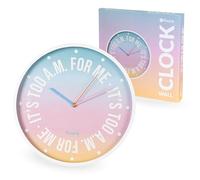 Fisura - Reloj de Pared Original “it’s Too a.m”. Reloj de Pared silencioso de 35 cm Degradado para Cocina, Oficina, Dormitorio. Diseño Moderno. 1 Pila AA (no Incluidas)