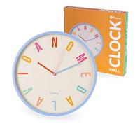 Fisura - Reloj de Pared Original “no me da la Vida”. Reloj de Pared silencioso de 35 cm Azul para Cocina, Oficina, Dormitorio. Diseño Moderno. 1 Pila AA (no Incluidas)