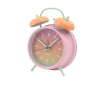 Fisura - Reloj despertador analógico sin tic-tac. Reloj despertador con luz de Led nocturna. Esfera 9 centímetros. Variedad de colores. Degradado