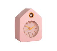 Fisura - Reloj Despertador Mini Casita Rosa Analógico Sin Tic-TAC Original Pequeño. 9,7 cm x 7,3 cm x 4,5 cm. 1 Pila AA